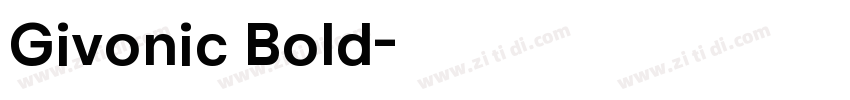 Givonic Bold字体转换